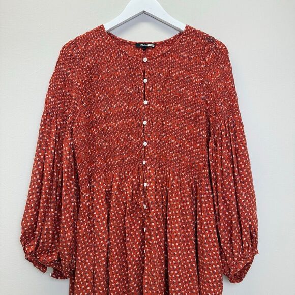 Madewell Easy Smocked Mini Dress - Picture 4 of 10